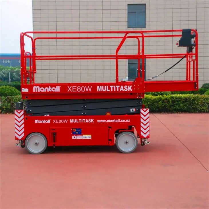 Electric Self Propelled Scissor Lift With Auto Level Outriggers Mantall XE80WOR